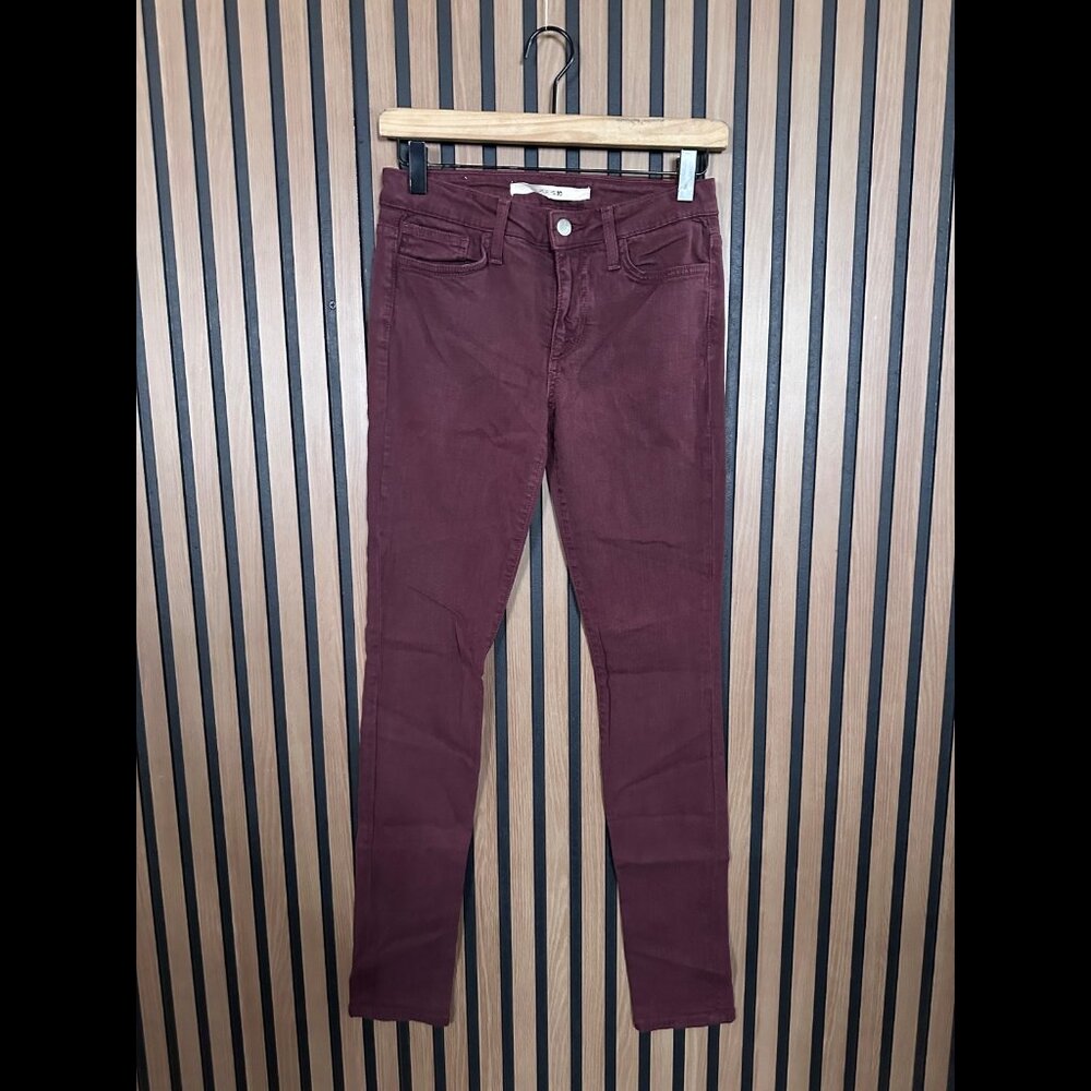 Joes Jeans 26 Womens Red Low Rise Skinny Chambray Stretch